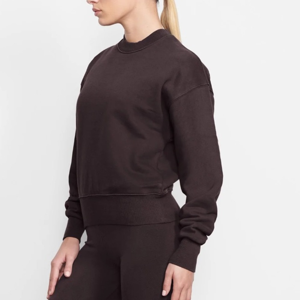 Skims outdoor fleece pullover dark purple